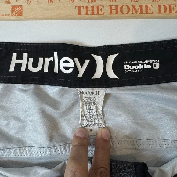 Hurley Phantom Heathered Swim Trunks Mens Board Shorts 38 - Picture 4 of 6